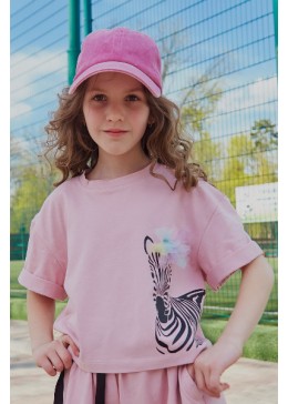 MiliLook футболка оверсайз для дівчинки Зебра Під замовлення
